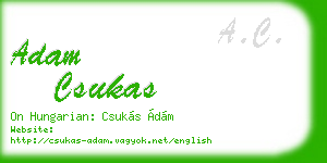 adam csukas business card