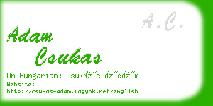 adam csukas business card